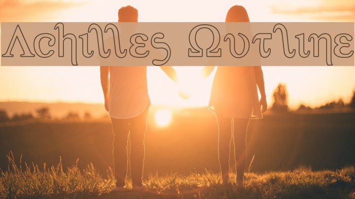 Achilles Outline Font examples