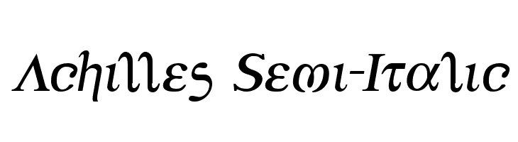 Achilles Semi-Italic フォント