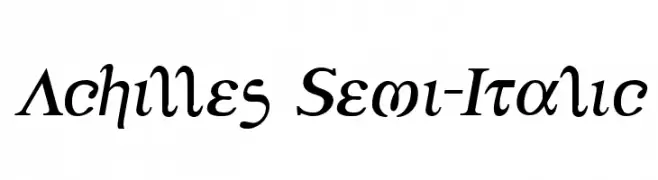 Achilles Semi-Italic  font caratteri gratis