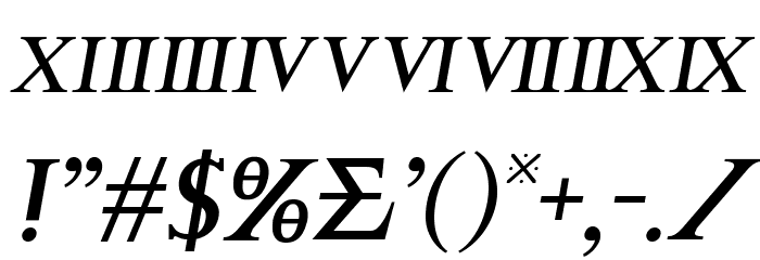 Achilles Semi-Italic Font OTHER CHARS