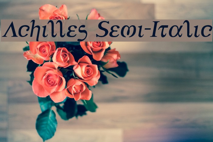 Achilles Semi-Italic Font examples