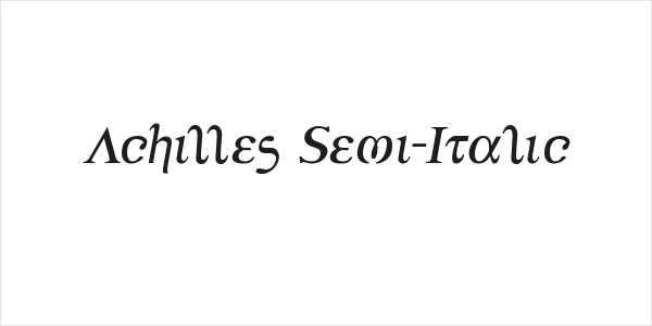 Achilles Semi-Italic Logo