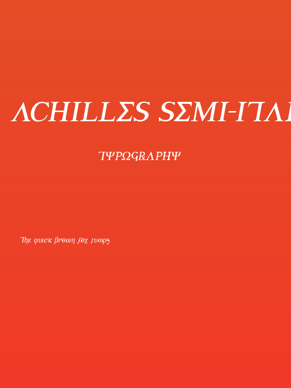 Achilles Semi-Italic Poster