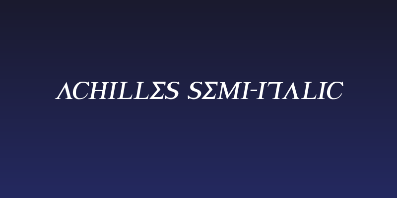 Achilles Semi-Italic Social Header