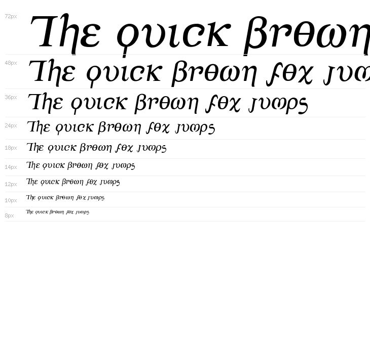 Achilles Semi-Italic Waterfall