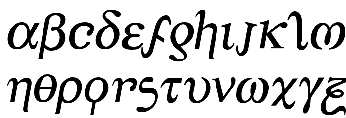 Achilles Semi-Italic Font LOWERCASE