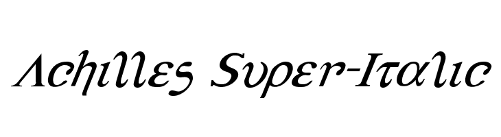 Achilles Super-Italic  Free Fonts Download