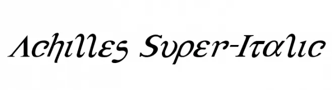 Achilles Super-Italic  नि: शुल्क फ़ॉन्ट्स डाउनलोड