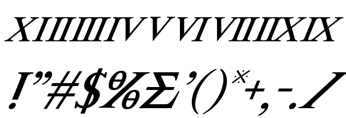 Achilles Super-Italic Font OTHER CHARS