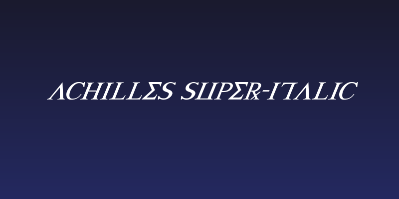 Achilles Super-Italic Social Header