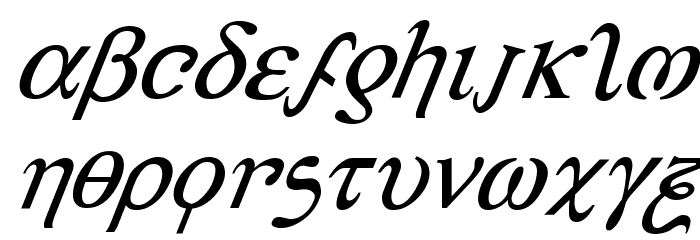Achilles Super-Italic Font LOWERCASE