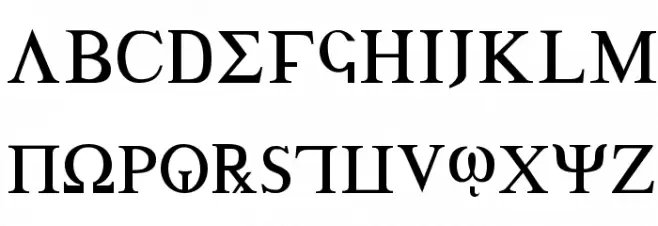 Achilles 字体 大写