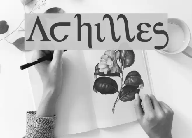 Achilles Шрифта examples