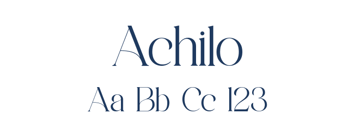 Achilo Font Preview