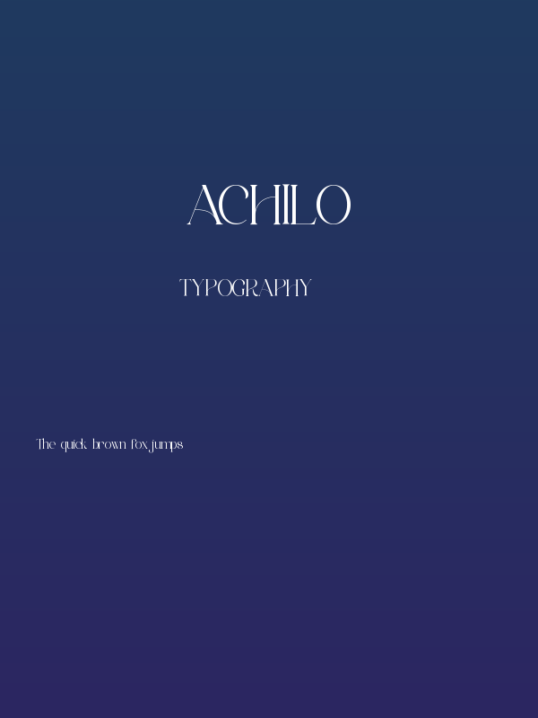 Achilo Poster