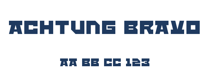 Achtung Bravo Font Preview