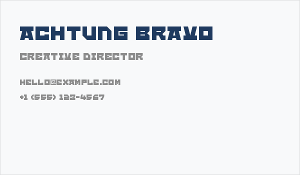 Achtung Bravo Business Card
