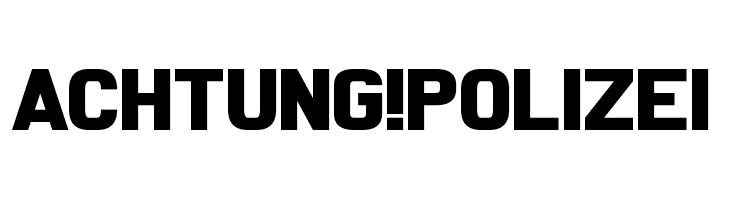 Achtung! Polizei Font