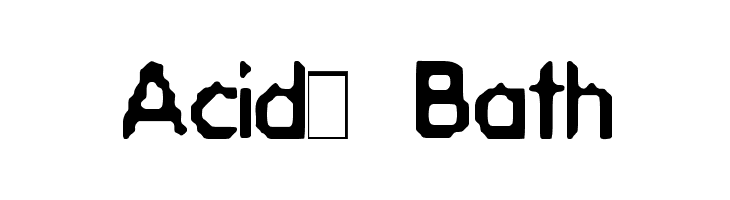 Acid-Bath Font
