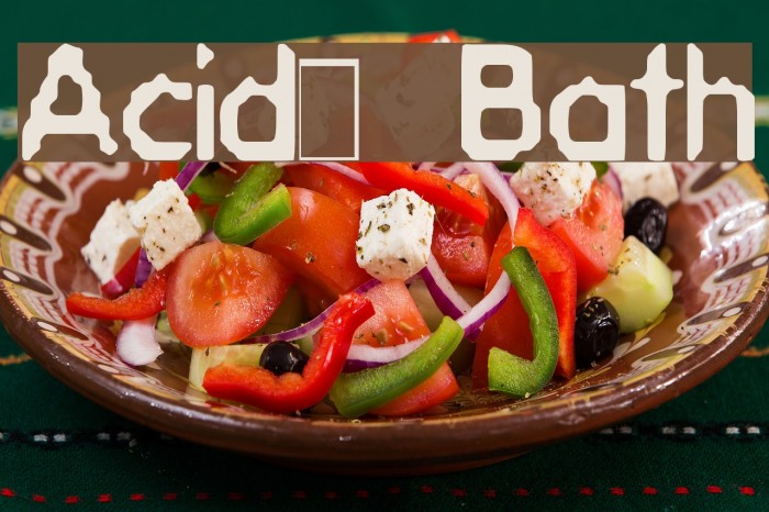Acid-Bath Font examples