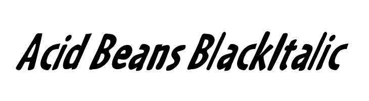 Acid Beans BlackItalic फ़ॉन्ट
