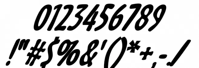 Acid Beans BlackItalic Font OTHER CHARS