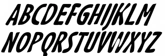 Acid Beans BlackItalic Schriftart Groß