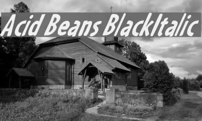 Acid Beans BlackItalic Font examples