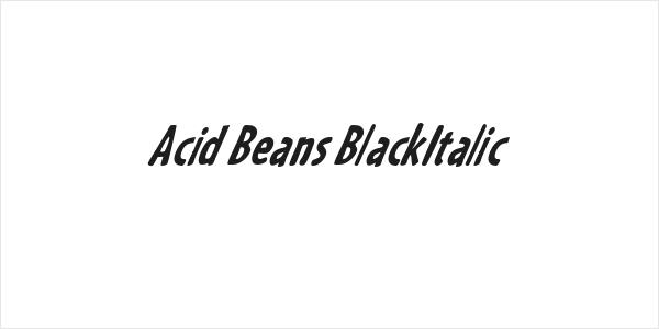 Acid Beans BlackItalic Logo