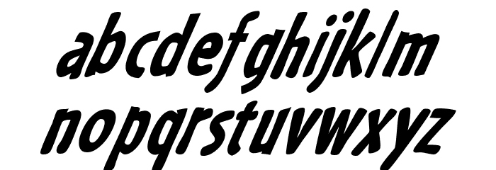 Acid Beans BlackItalic Font LOWERCASE