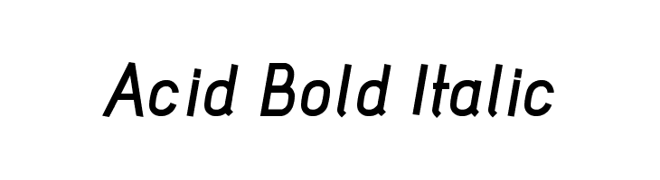 Acid Bold Italic Шрифта