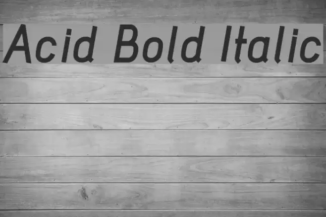 Acid Bold Italic Polices examples