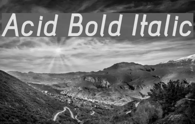 Acid Bold Italic Polices examples