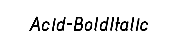 Acid-BoldItalic Font