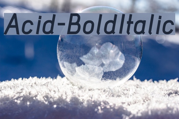 Acid-BoldItalic Font examples