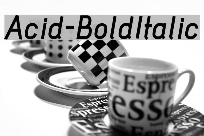 Acid-BoldItalic Font examples
