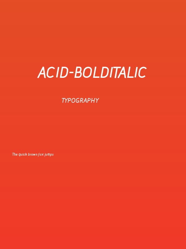 Acid-BoldItalic Poster
