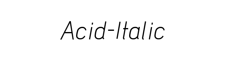 Acid-Italic फ़ॉन्ट