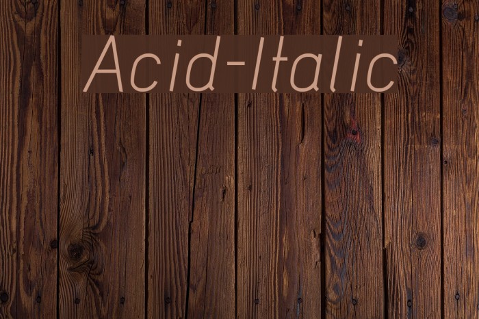 Acid-Italic Font examples