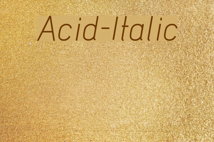Acid-Italic Font examples