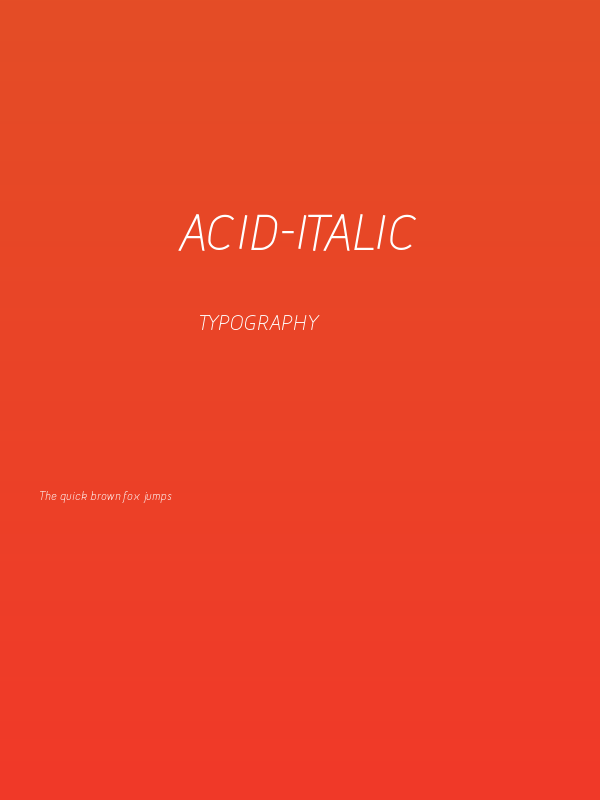 Acid-Italic Poster