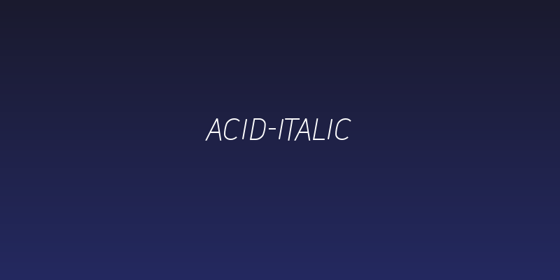 Acid-Italic Social Header