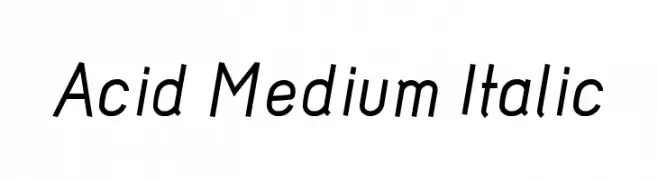 Acid Medium Italic  Скачать бесплатные шрифты