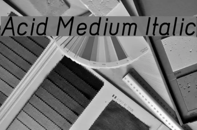 Acid Medium Italic フォント examples