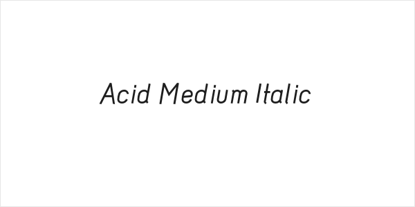 Acid Medium Italic Logo