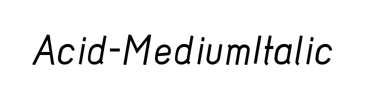 Acid-MediumItalic Polices