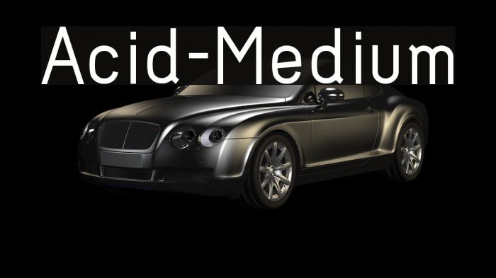 Acid-Medium Шрифта examples