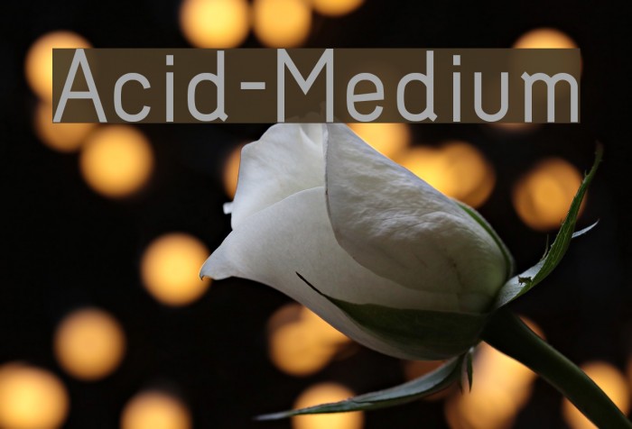 Acid-Medium Шрифта examples