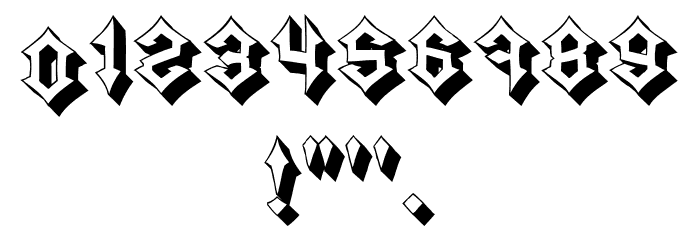 Acid Regular Font OTHER CHARS