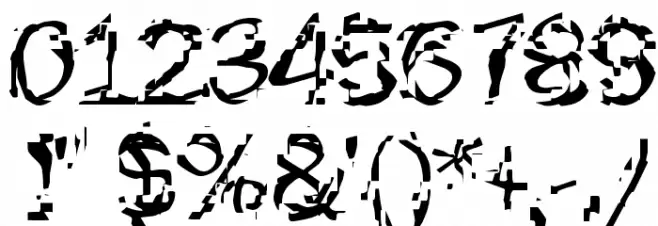 Acid daze  two Font OTHER CHARS